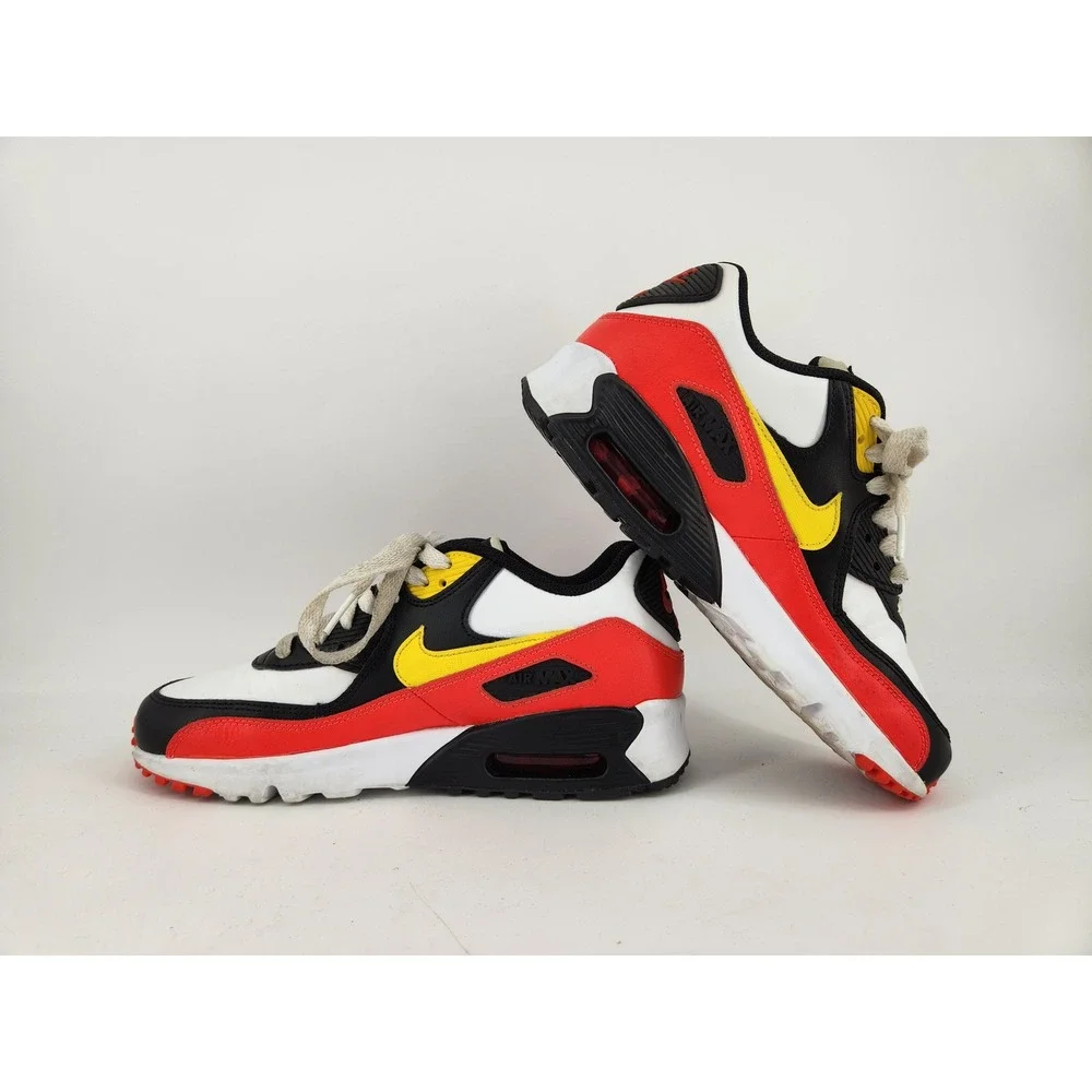 Nike Air Max 90 LTR GS Sneakers Shoes Youth 5Y White Red Black Yellow 833412-120